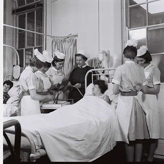 Medical students learning