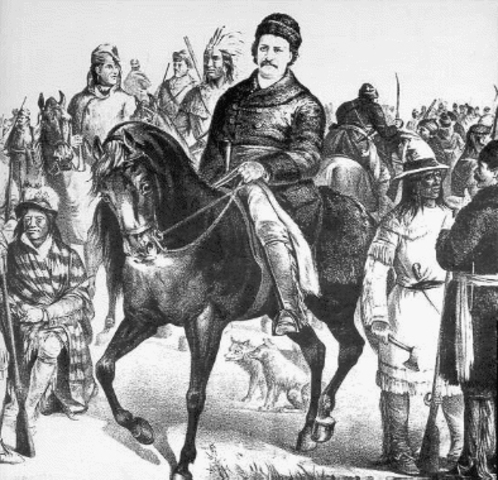 Louis Riel flees from Fort Garry