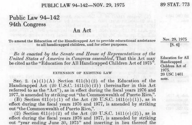 Public Law 94-142 revised