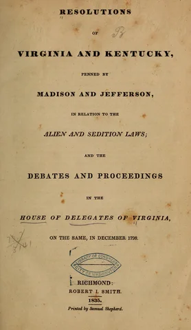 The Kentucky & Virginia Resolutions