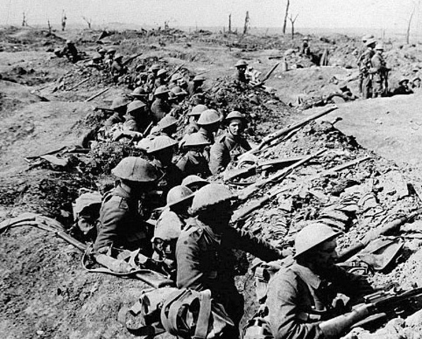 Germans attack the Allies at Verdun in the Battle of the Somme