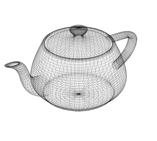 Modelo tetera 3D "Utah Teapot"