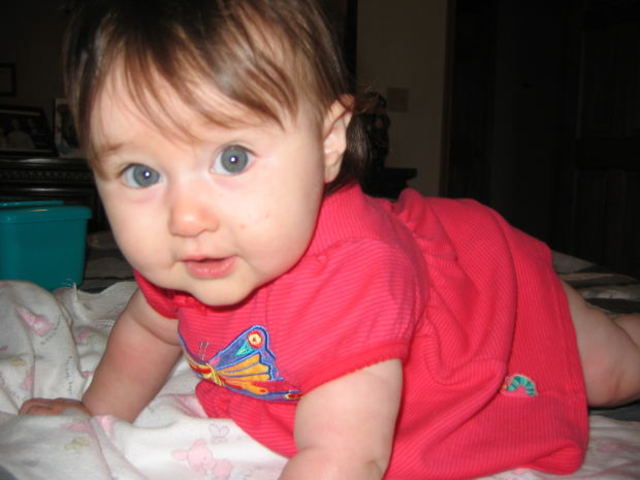 Infant begins to crawl.