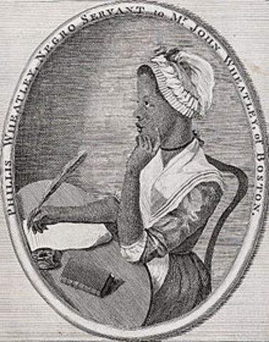 Phillis Wheatley wrote "To the King's Most Excellent Majesty"