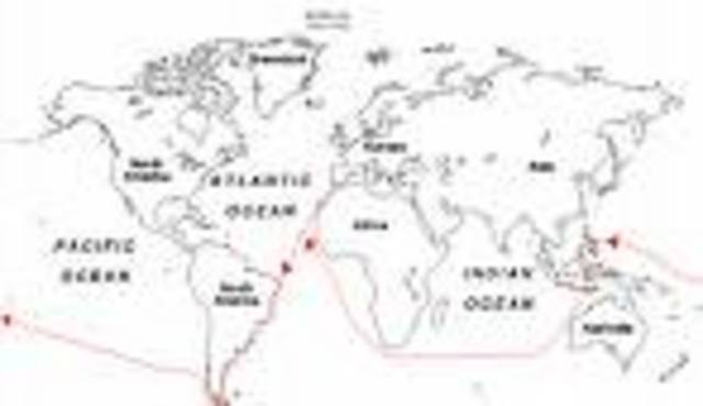 Magellan's crew completes first world voyage.