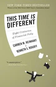 "This Time Is Different: Eight Centuries of Financial Folly" por Carmen Reinhart y Kenneth Rogoff.