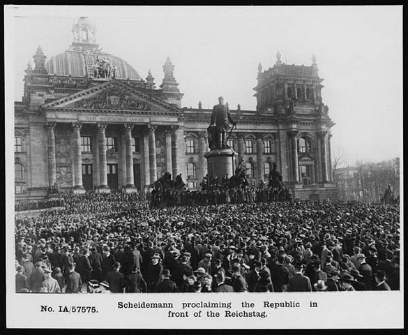 Kaiser Wilhelm II forced to step down