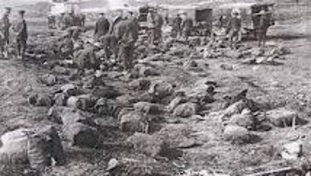 Germans attack the Allies at Verdun in the Battle of the Somme