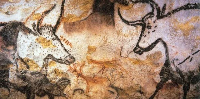 Motieven uit de grotten van Lascaux.