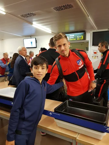 My first time with the players of atletico de madrid