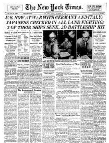 Italy declares war on Germany