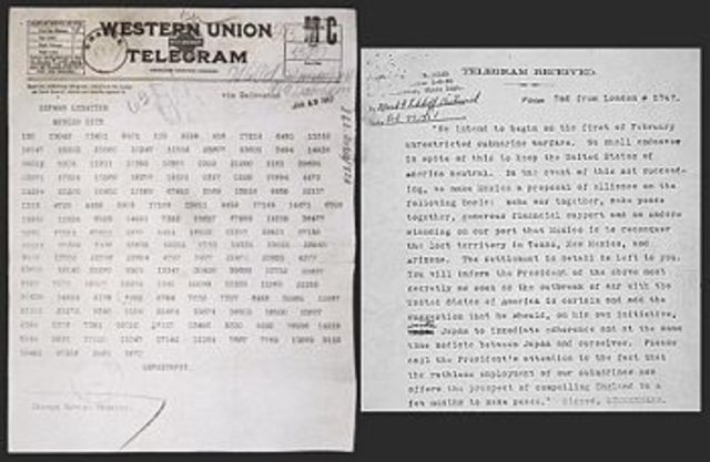 U.S. Intercepts the Zimmerman Note