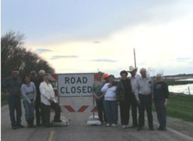 Flooded roads inspire party in Hecla