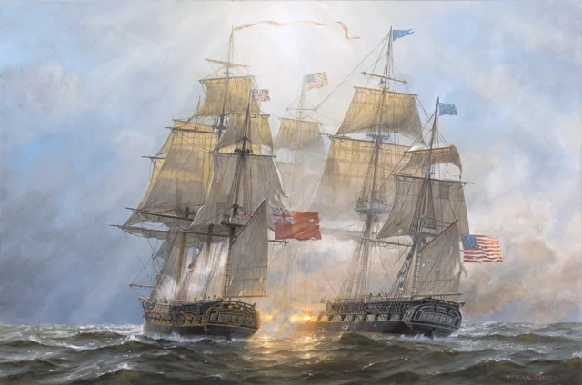The USS Constitution defeats the HMS Guerriere