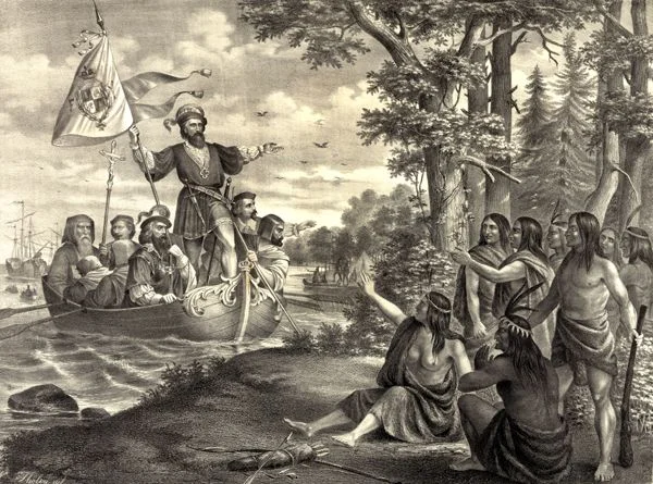 Columbus discovers America.