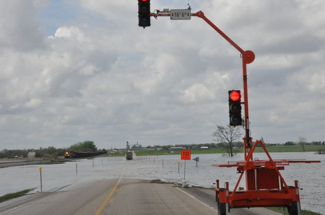 Flooded Highway 12 to be raised near Roscoe