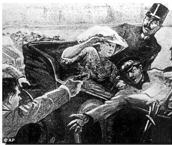Ferdinand and Sophie visit Sarajevo and are assassinated by Gavrilo Princip