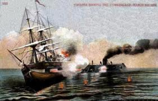 First ironclad battle in history