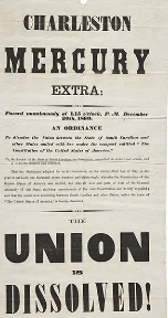 South Carolina secedes from the United States