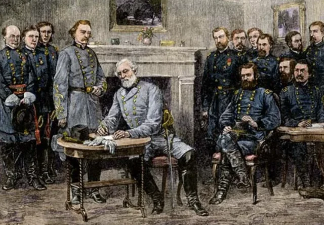 The Treaty at Appomattox Courthouse