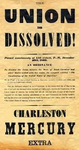 South Carolina secedes from the United States