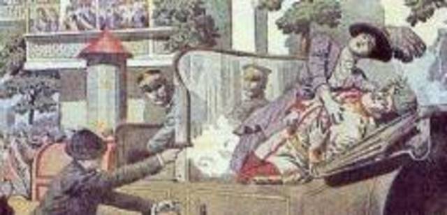 8.	June 28, 1914 Ferdinand and Sophie visit Sarajevo and are assassinated by Gavrilo Princip