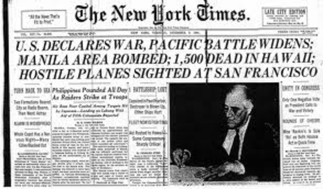 US declares war on Germany