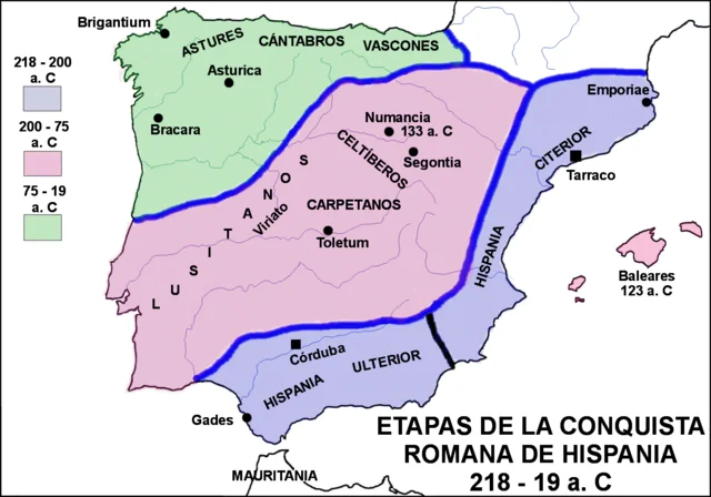 Conquista de la península ibérica por parte de los romanos