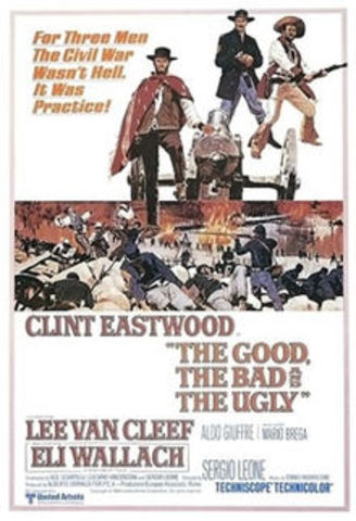 Clint Eastwood protagonista lo spaghetti western "Il buono il brutto e il cattivo" il 29 Dicembre 1967