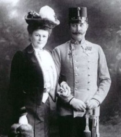 Archduke Ferdinand and Sophie visit are assassinated
