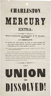 South Carolina Secedes from the Union