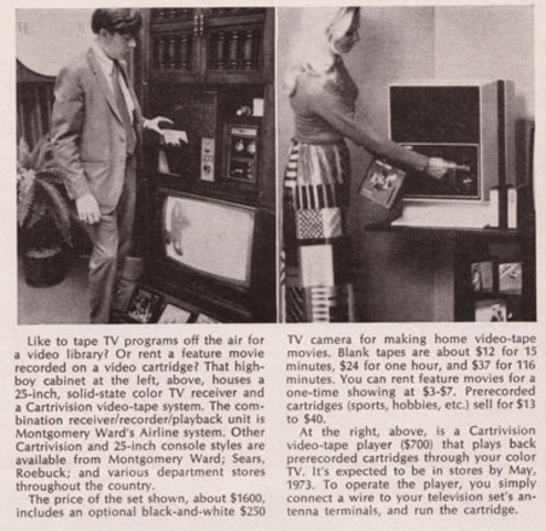 The First VCR with Prerecorded Tapes