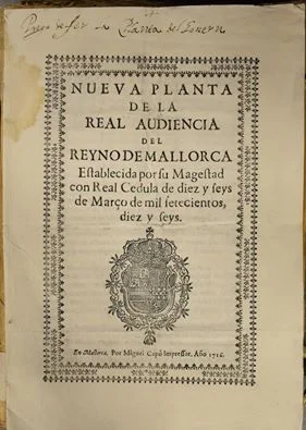 Decreto de Nueva Planta de Mallorca