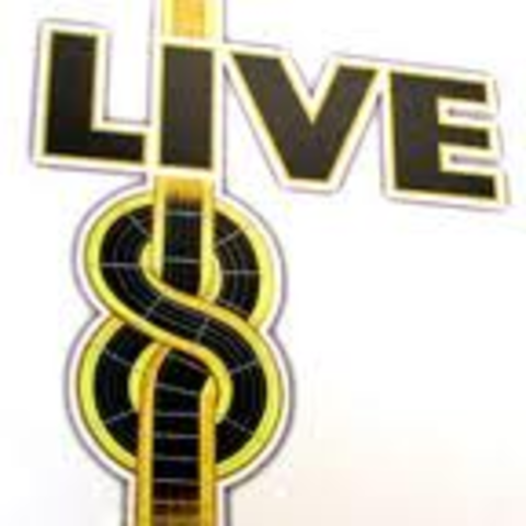 Hosts the Live 8 concert.