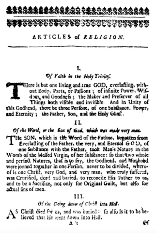 The 39 articles of faith: Doctrine