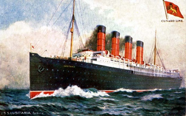 Germany sinks the U.S.S. Lusitania