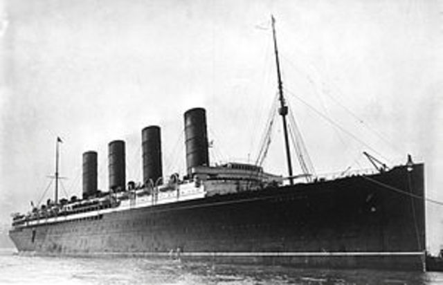 The Lusitania was sunk
