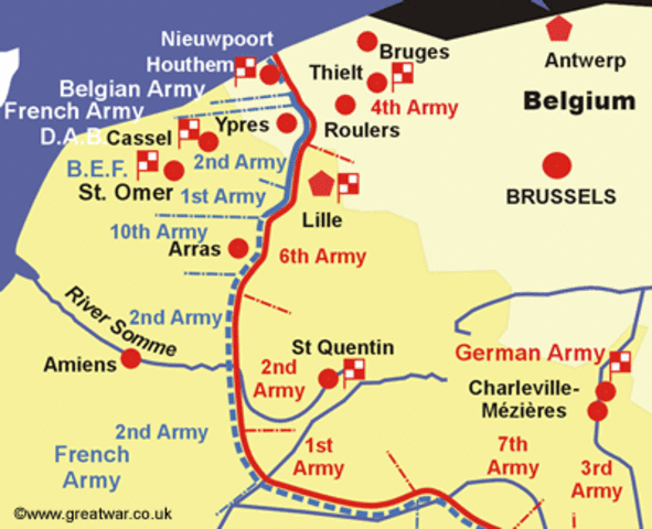 Allies attack Germany at the 1st Battle of the Marne