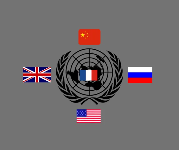 The 3 powers, along with China and France, become the 5 permanent members of the Security Council.