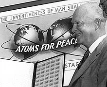 President Eisenhower advocates for the installation of atomic weapons in Western Europe to discourage any attack.