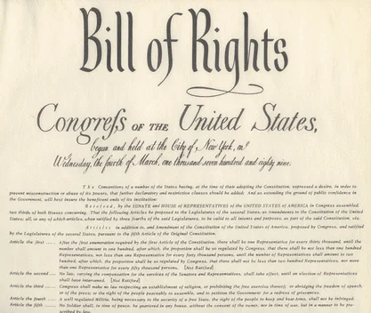 The Bill Of Rights.