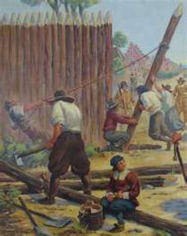 Stockade Erected in Manhatten