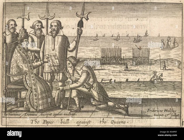 Pope Pius V excommunicated Elizabeth I "Reignans in Excelsis"