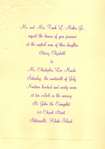 Stacey Maker marries Christopher Mundo.