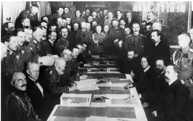 Germany and Russia sign the Treaty of Brest-Litovsk