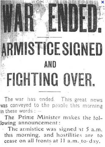 a German representative and French Commander Marshal Foch signed an armistice.