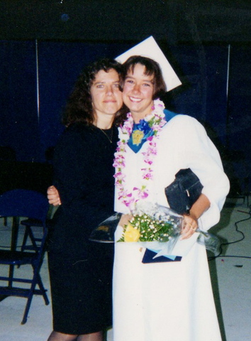 Stacey Maker graduates from high school.