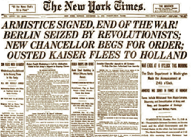 German Representative and French Commander Marshal Foch Signed an Armistice