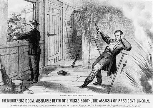 1865 John Wilkes Booth dies