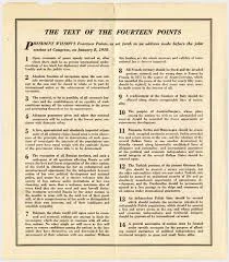 The fourteen points by president wilson